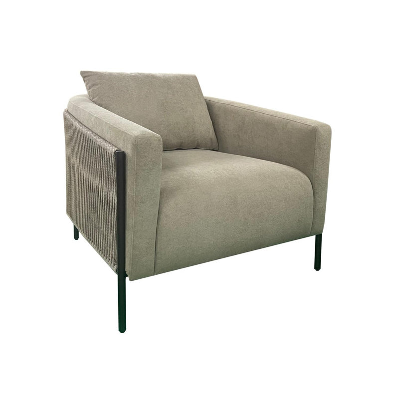 Chaise d'appoint avec extérieur en corde