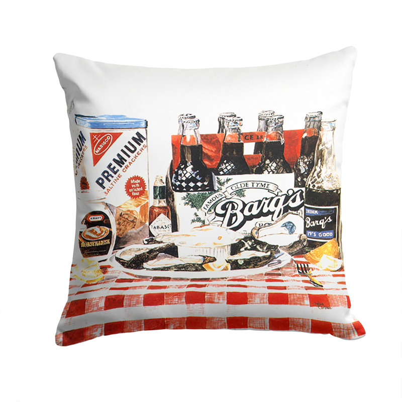Barq's Oysters Indoor/Outdoor Throw Pillow