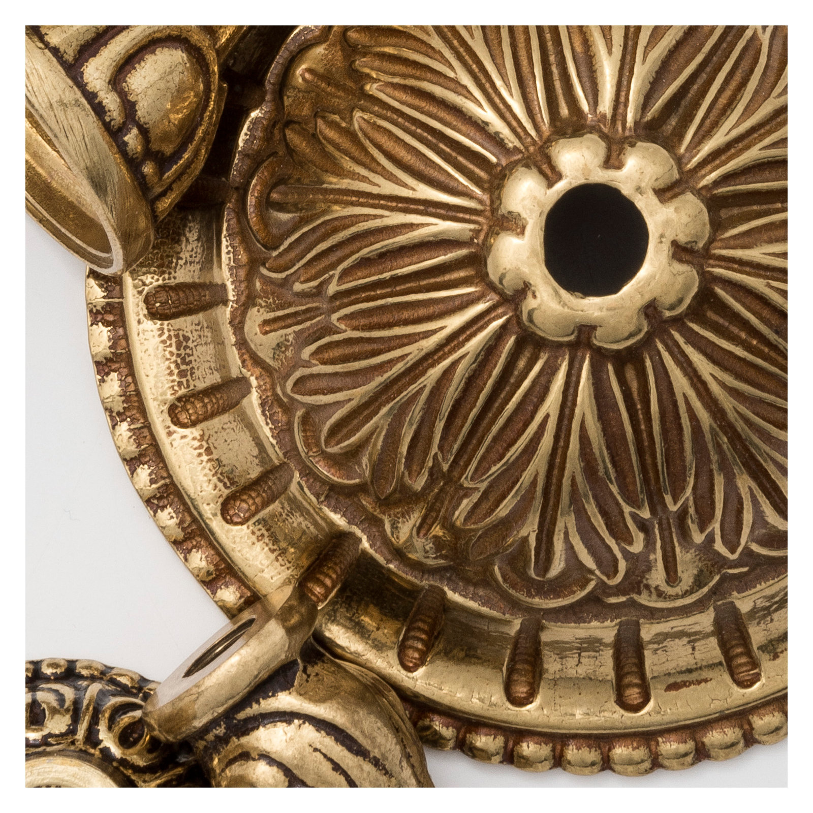 Linal 3 Light Crystal Flush Mount, Olde Brass