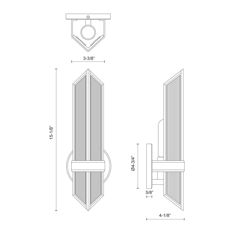 Cairo 1 - Light Bath Sconce, Vintage Brass