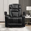 Siège de cinéma inclinable électrique de luxe en similicuir 36,2 po avec porte-gobelet, fauteuil inclinable avec USB et DEL
