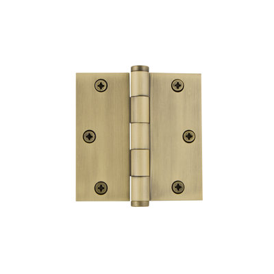 3.5'' x 3.5'' Brass Butt Bearing Hinge