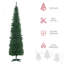 Arbre de Noël artificiel 7 pi, arbre de Noël mince avec 499 branches réalistes et support en plastique