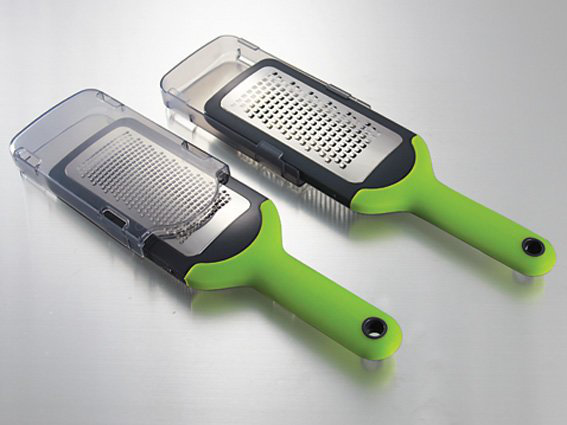 Green Stainless Steel Fine Grater with Container