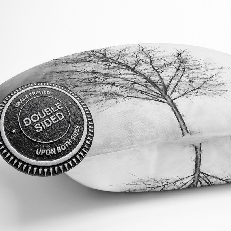 Lone Tree Painting Cushion with Filling, 55cm H x 55cm W x 20cm D