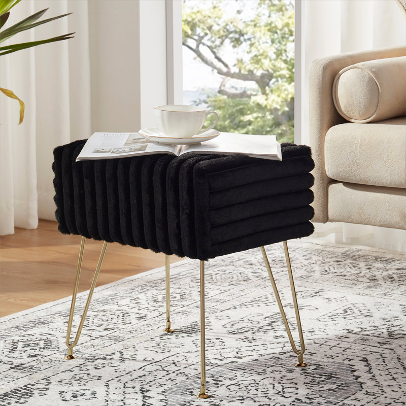 Tabouret de coiffeuse Modern, Noir