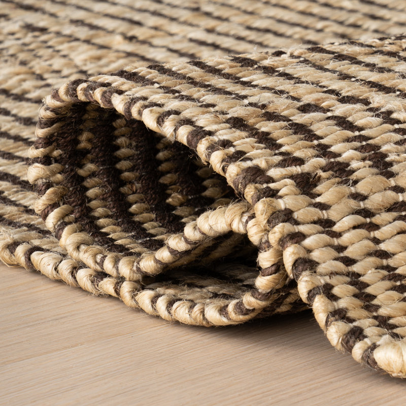 Cyris Trellis Handmade Jute Rug, Rectangle 5' x 8'