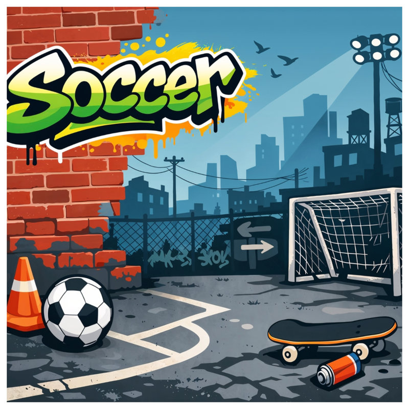 Housses de couette Urban Soccer Scene, Queen