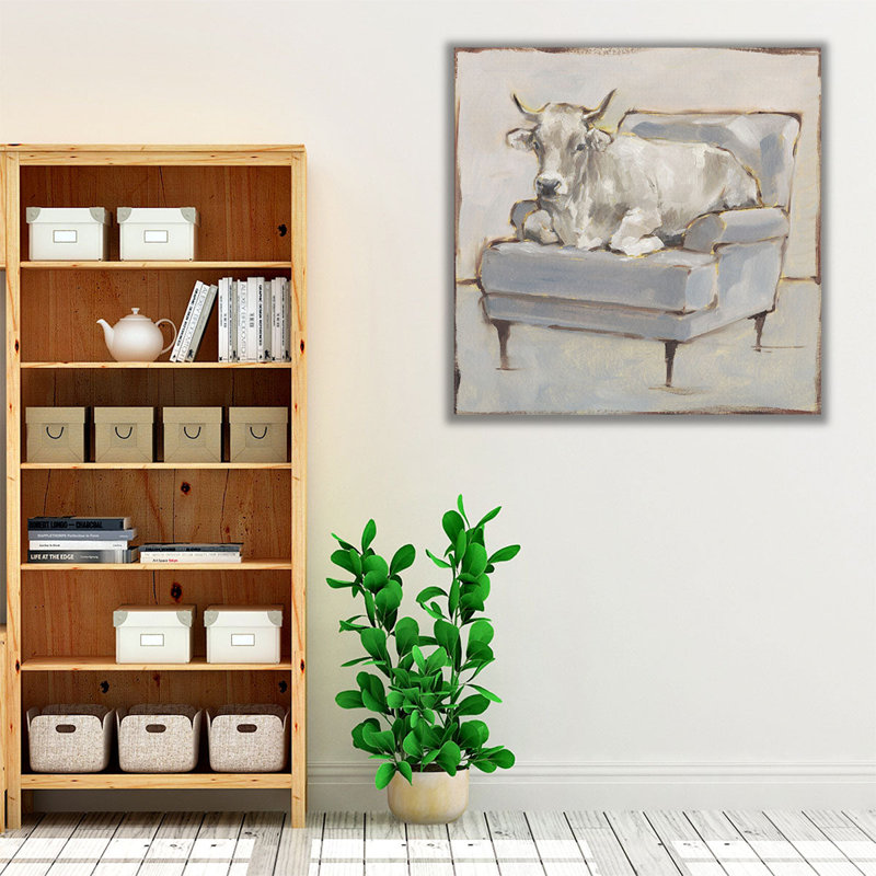 «Moo-ving In III», reproduction d'art sur toile, H 12 po x l 12 po