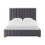 Base de lit tapissier de conception moderne avec plateforme de lit grand et support de lattes en bois, sommier non requis, sommier-2020096007-2020096056