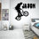 Adhésif décoratif vélo BMX, nom personnalisé, décalcomanies personnalisées, autocollant mural vélo, décoration murale pour chambre de garçon, vinyle 267LU