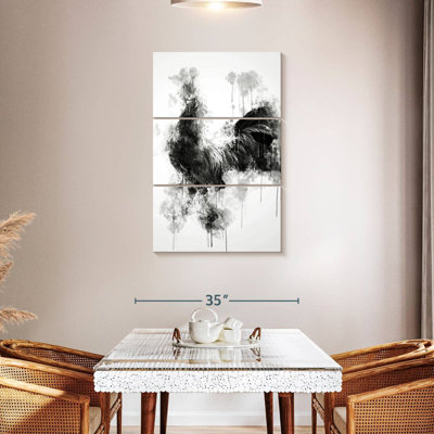 Coq Brampt noir et blanc