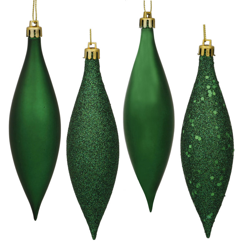 Décoration de Noël en forme de faîteau à quatre finitions, Émeraude