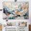 Gris et bleu, vagues vives fluides I - art mural abstrait-103153284-103153283