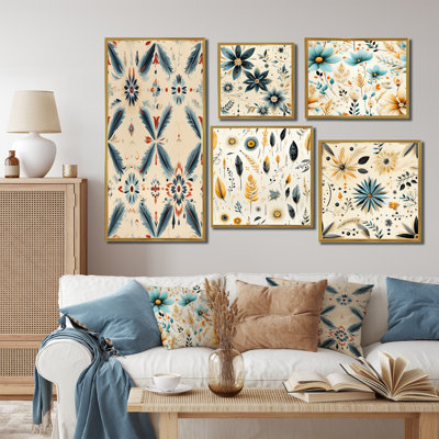 Thorin - Geometric Canvas Wall Art Set Of 5
