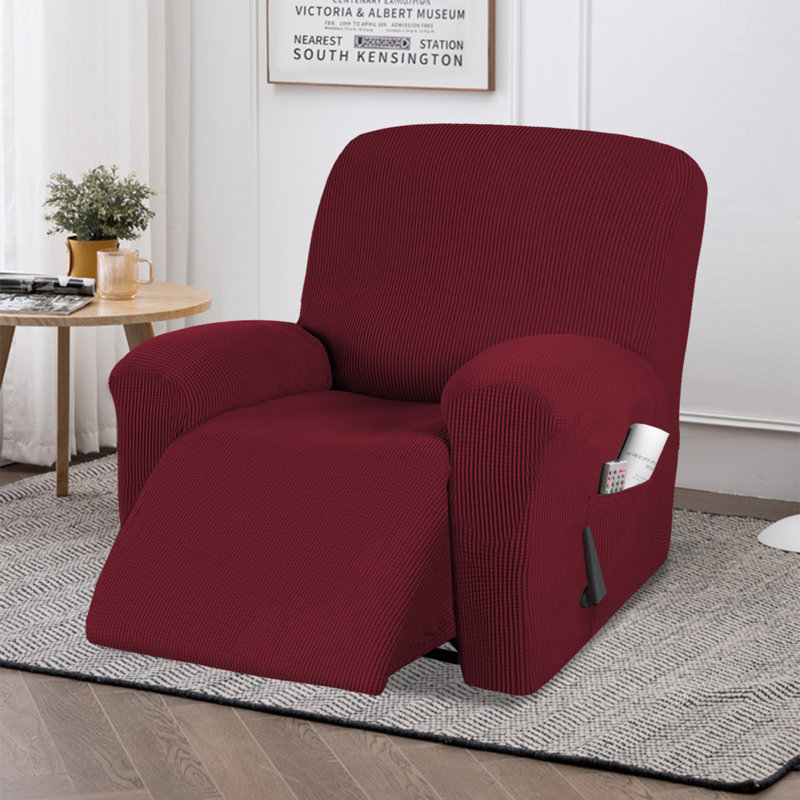 Housse pour fauteuil inclinable Hayneville, Mélange de polyester bourgogne