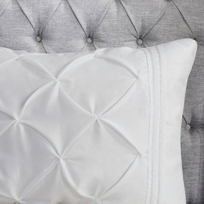Piece King Bedding Sets, Polyester Tufted Modern White Bedroom Home