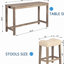 Ensemble de table de bar 4 pièces, table de bar et 3 tabourets rembourrés-387647208