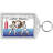 Personalized Name That Toon Karate - Male & Male Rhinestone Bordered Key Chain-106950307