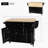 Kitchen Cart With Rubber Wood Drop-Leaf Countertop, Cabinet Door Internal Storage Racks-1221890632