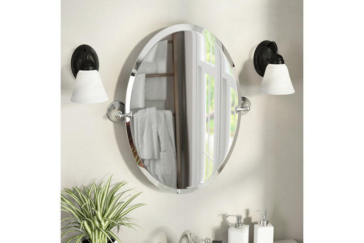 Glenshire Contemporary Beveled Frameless Vanity Mirror