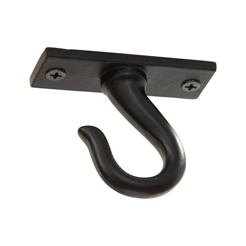 Black Metal 2.2 Inch Decorative Wall Hook