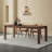 Nut-Brown Rectangular Solid Wood Dining Table-920518923-920518920