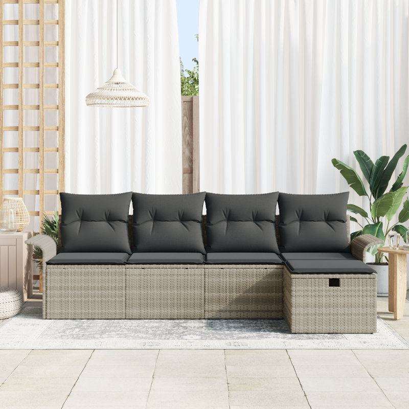 251cm Wide Patio Sofa with Cushions