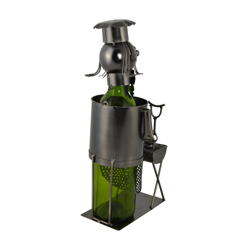 Balfore 1 Bottle Tabletop Wine Bottle Rack Gray