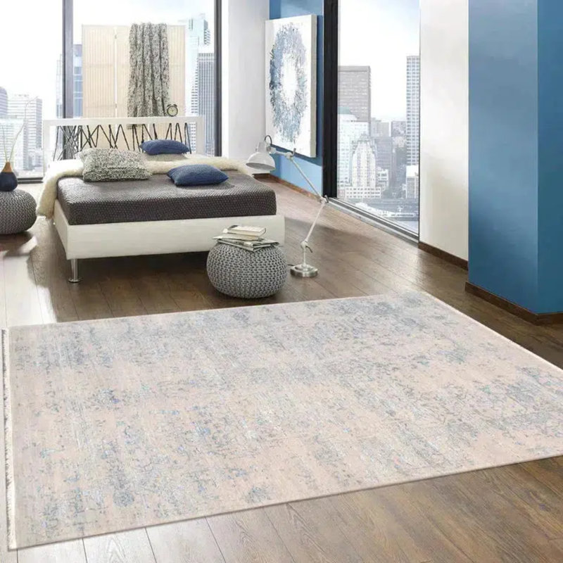 Tapis rectangulaire unique de 5 pi 11 po x 9 pi