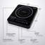 Abode AINDH1001 Portable Single Induction Hob, Digital Touch Control 2kW - Black