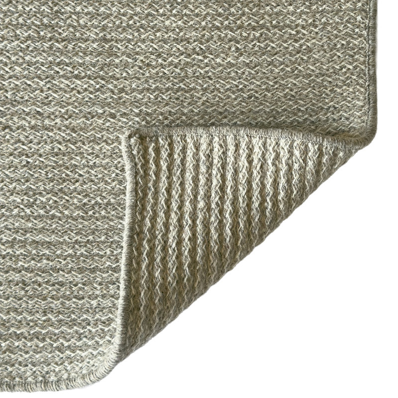 Tapis d'intérieur réversible 100% laine Madison, Perle, Rectangle 8 pi x 5 pi