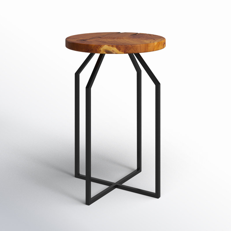Solid Wood Top End Table