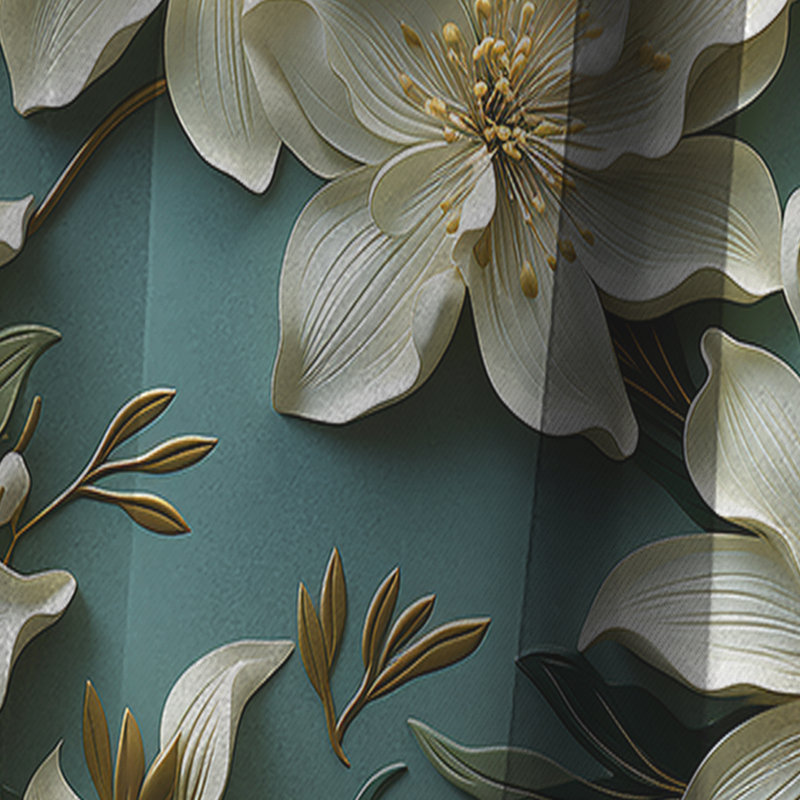 Rideau à motif floral Mirage Elegance Tropical, L 52 po x L 95 po