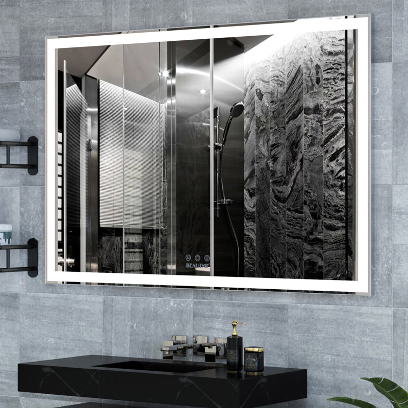 Miroir mural de salle de bain surdimensionné 60X40 pouces