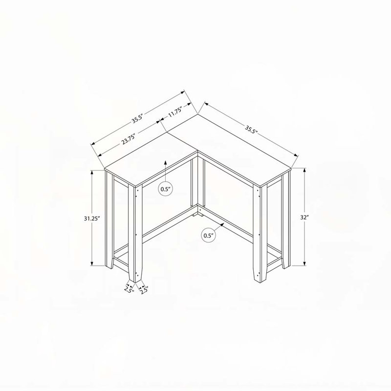 Table d'appoint, console, vestibule, étroit, d'angle, salon, chambre à coucher, stratifié brun, contemporain, moderne