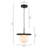 Abbey 1 - Light 9.8" Single Black Globe Wrought Iron Accents Modern Pendant with Glass Shade for Kitchen Island-254083236