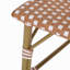 Tabouret de bar d'extérieur français en rotin de 29,5 po avec structure en aluminium et finition bambou (ensemble de 2)
