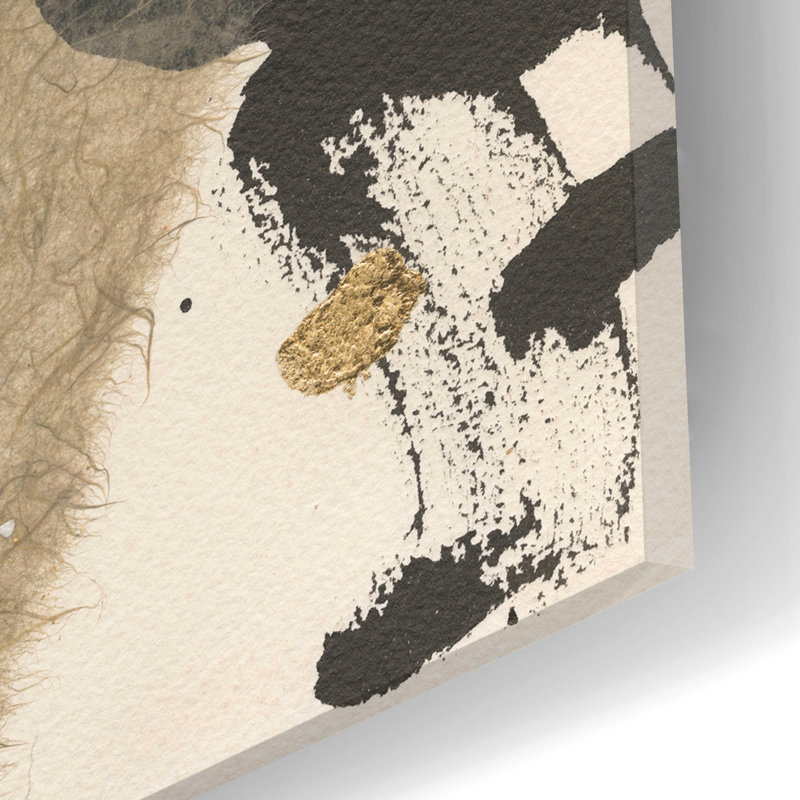 «Gilded Collage I» par Chris Paschke, H 24 po x l 12 po