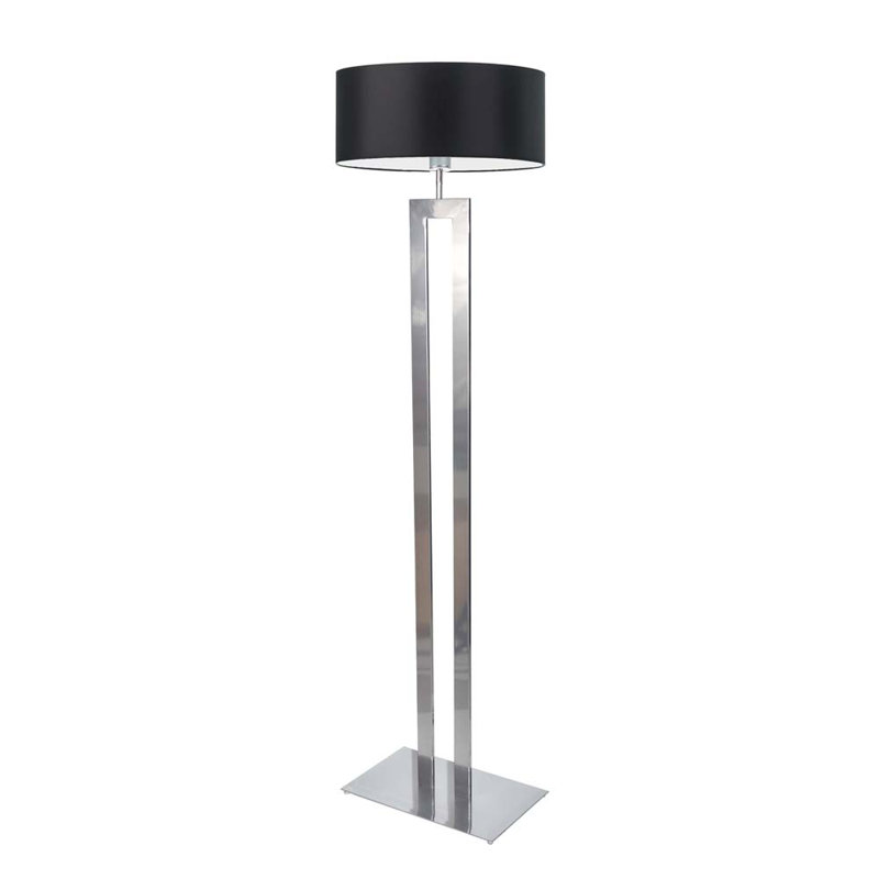 Artimizia 161cm Traditional Floor Lamp, Silver, Black