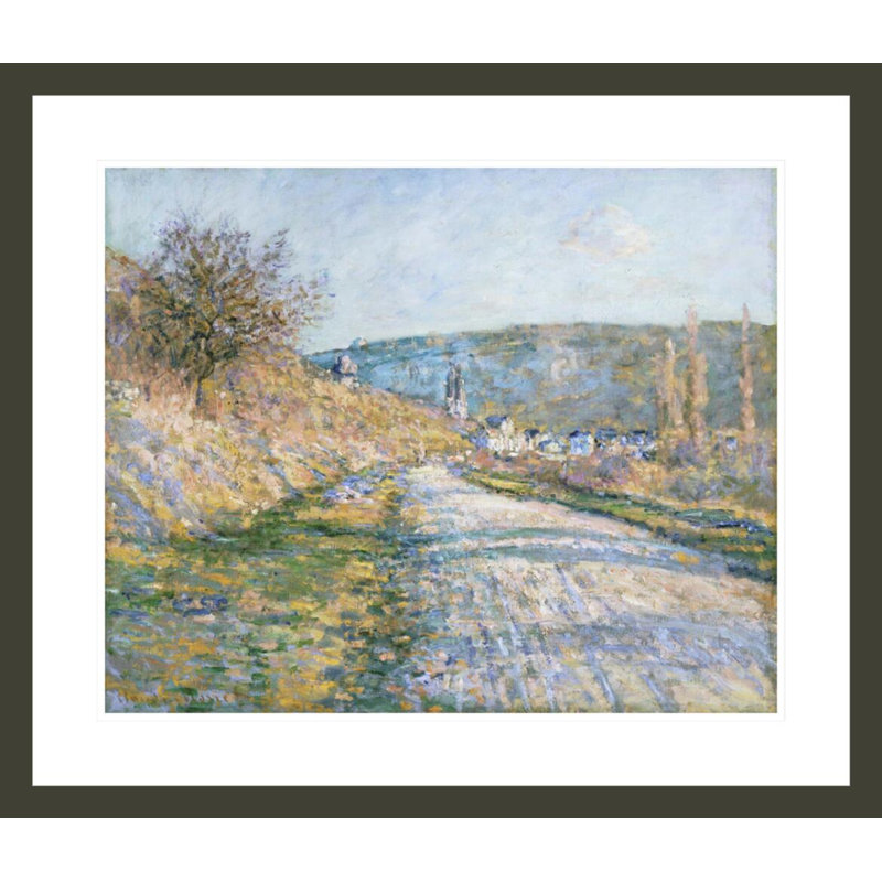 «The Road to Vétheuil» par Claude Monet, impression giclée encadrée, H 23,5 po x l 27,45 po