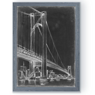 " Suspension Bridge Blueprint I " by Paul Cezanne