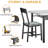 Modern Style 5-Piece Dining Table Set with Rectangular Faux Marble Top Dining Table and 4 Velvet Upholstered Dining Chairs, 4-Person Dining Set with Under-Table Storage-2009480902