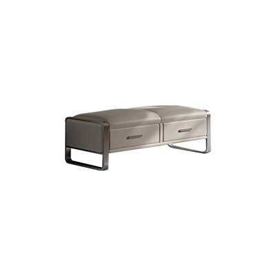 Banc de rangement rembourré en microfibre Esthen
