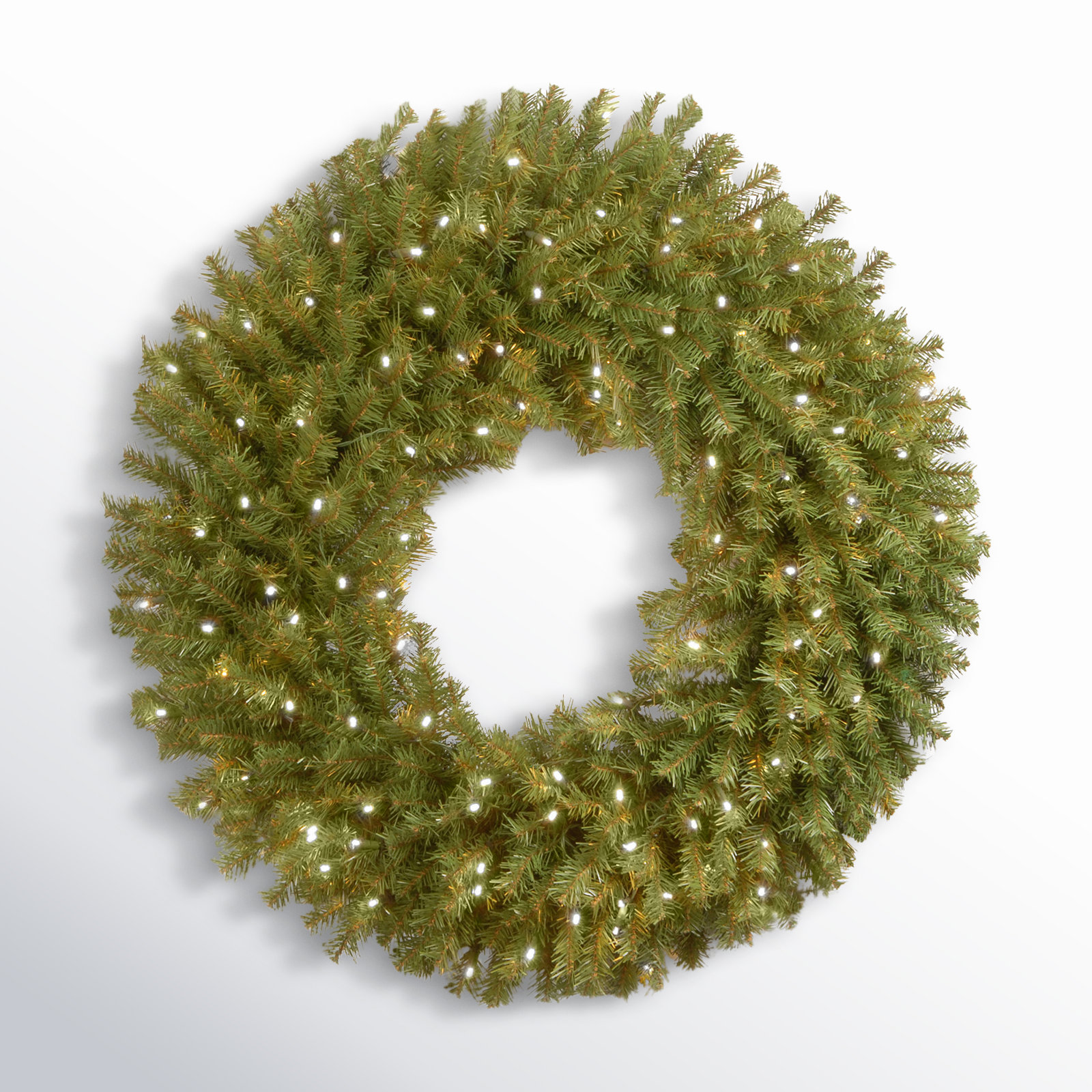 Pre-Lit Fir Front Door Wreath, 48", Pre Lit