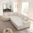 114" U-Shaped Sectional with Storage-855960946