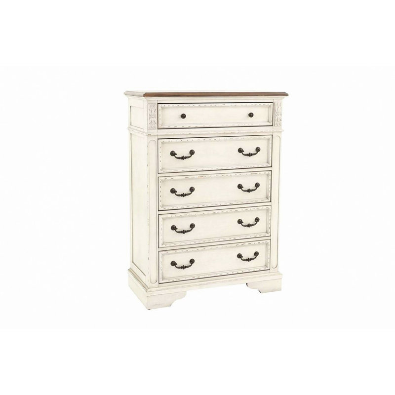 Commode de rangement en bois blanc antique antique avec commode 1 pièce