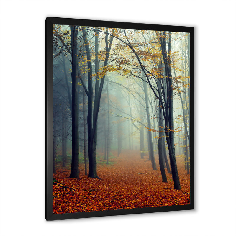 Paysage d'automne - Peinture, Cadre photo noir, H 20 po x l 12 po x P 1 po