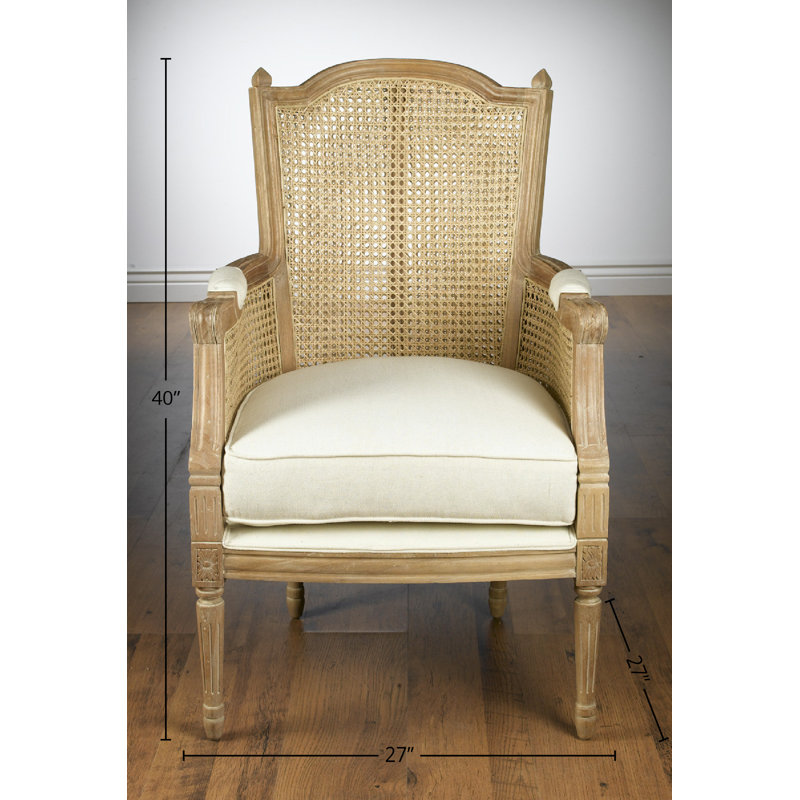 Adrik Linen Armchair, Pickled