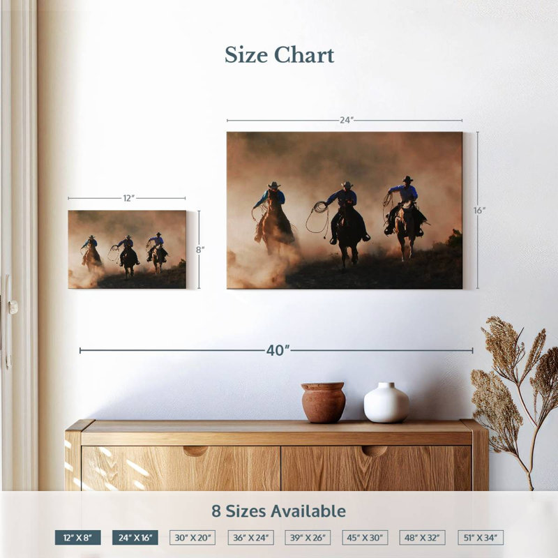 Lelar Western Sundown, H 16 po x l 24 po